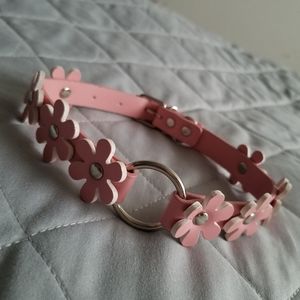 Spencer's pink flower choker